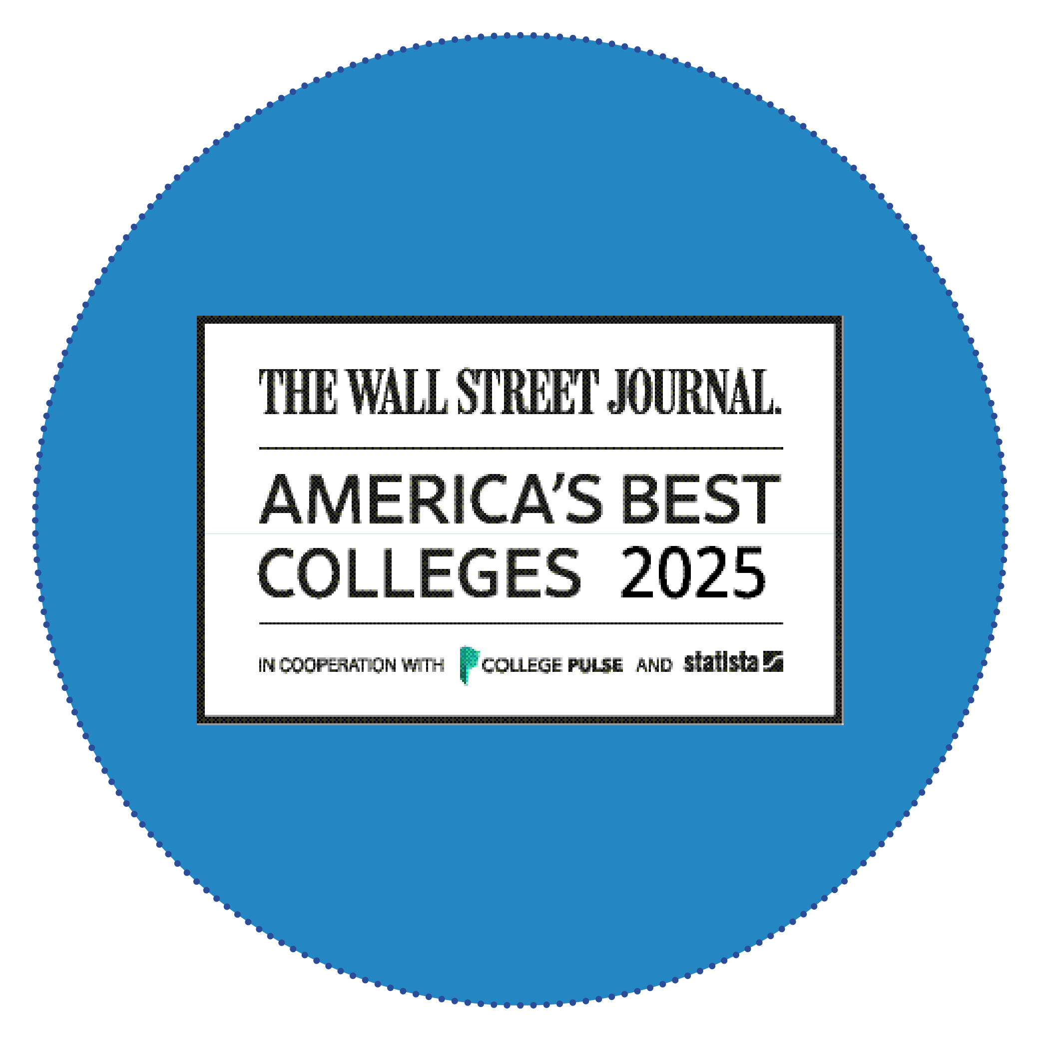 Wall Street Journal America's Best Colleges 2025 Badge