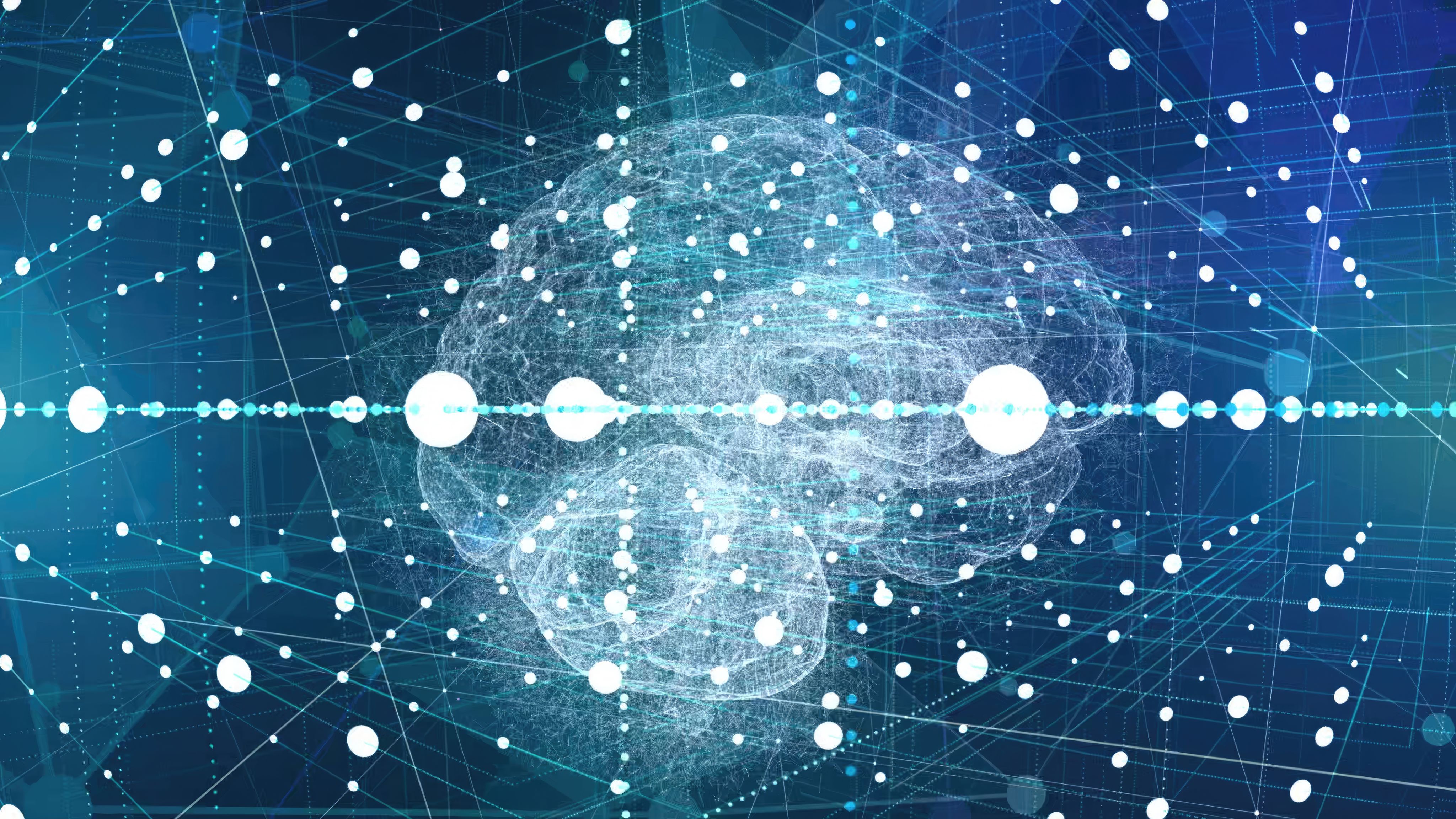 abstract illustration of brain and matrix