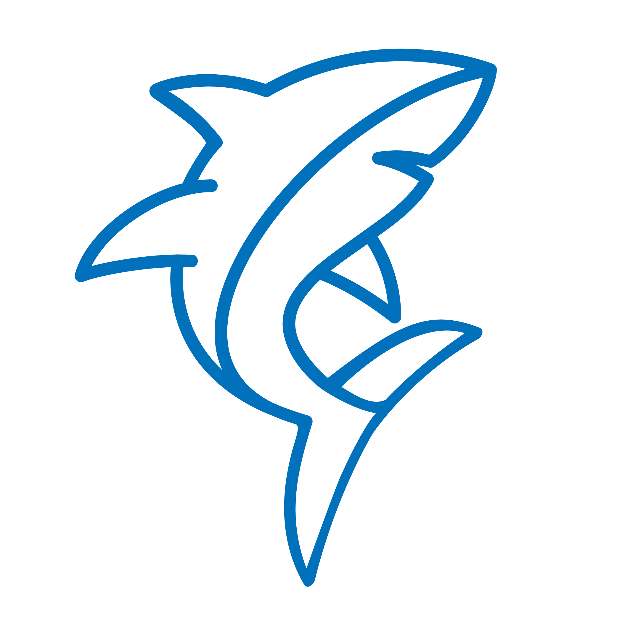 shark swimming icon